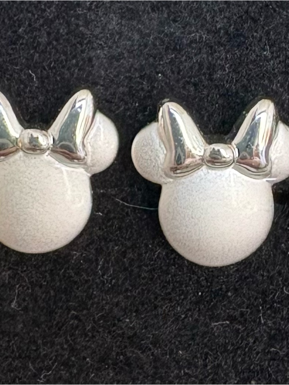 Disney Sterling Silver Minnie Mouse Stud Earrings